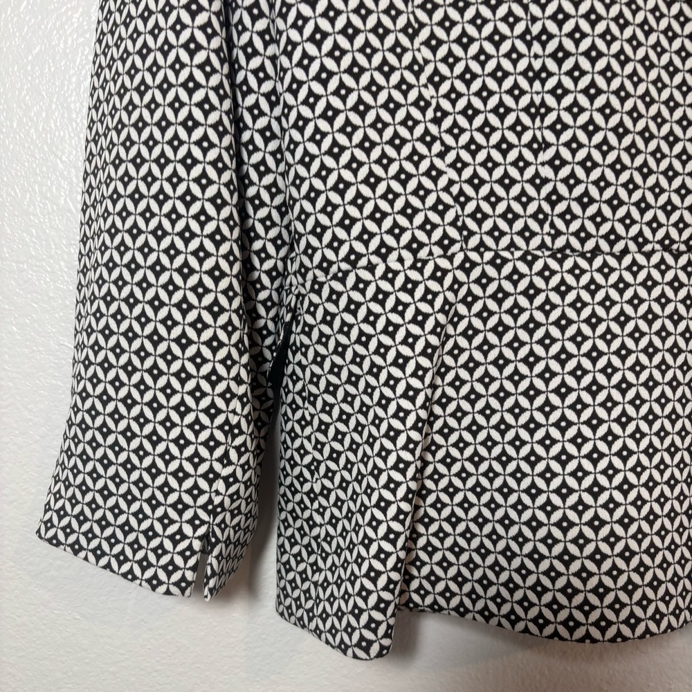 Kasper Women's Black and White Blazer Size 8 Monochrome Patterned - Picture 6 of 11